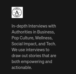 logo from Authority Magazine